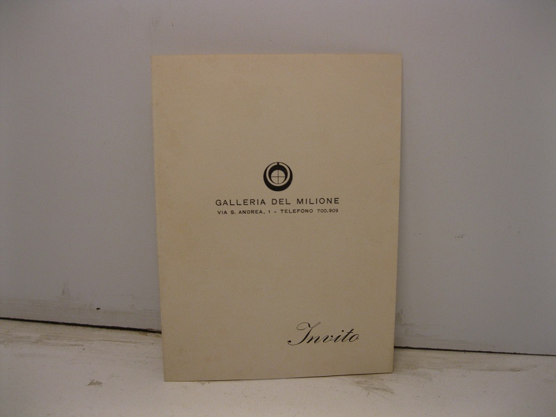 Galleria del Milione. Invito. All'interno: La direzione la invita a visitare la mostra delle opere recenti che la pittrice Rosina Viva inaugura sabato 8 marzo 1952